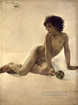 El niño de la bola pintor Joaquín Sorolla Desnudo impresionista Pinturas al óleo